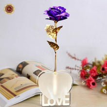 Load image into Gallery viewer, 24K Gold Foil Plated Galaxy Rose Flower