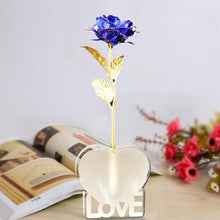 Load image into Gallery viewer, 24K Gold Foil Plated Galaxy Rose Flower