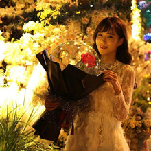 Load image into Gallery viewer, Luminous Silk Rose Transparent Balloon Bouquet