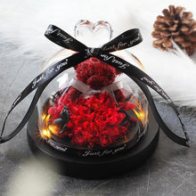 Load image into Gallery viewer, Mini Rose Bear In Glass Dome