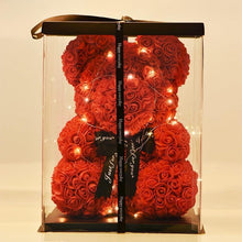 Load image into Gallery viewer, Bear Of Artificial Soap Roses