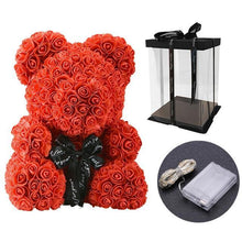 Load image into Gallery viewer, Bear Of Artificial Soap Roses
