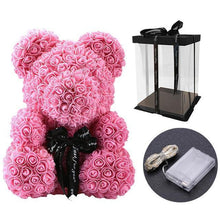 Load image into Gallery viewer, Bear Of Artificial Soap Roses