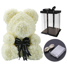 Load image into Gallery viewer, Bear Of Artificial Soap Roses