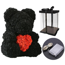 Load image into Gallery viewer, Bear Of Artificial Soap Roses