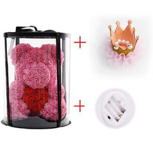 Load image into Gallery viewer, Artificial Rose Teddy Bear In Round Box