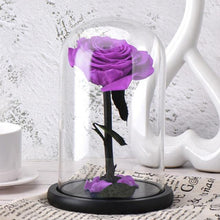 Load image into Gallery viewer, Eternal Rose Beauty and The Beast Everlasting Artificial Flowers In Glass Dome - Galaxy Rose