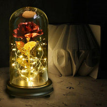Load image into Gallery viewer, Beauty & The Beast Gold Foil Rose