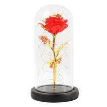 Load image into Gallery viewer, Beauty & The Beast LED Enchanted Galaxy Rose With Little Mannequins - Galaxy Rose