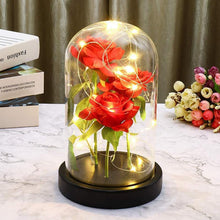 Load image into Gallery viewer, LED Enchanted Rose In Glass Dome