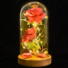 Load image into Gallery viewer, LED Enchanted Rose In Glass Dome