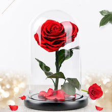 Load image into Gallery viewer, Heart Shaped Preserved Rose in Glass Dome