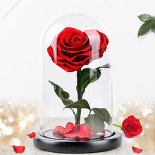 Load image into Gallery viewer, Heart Shaped Preserved Rose in Glass Dome
