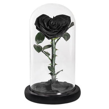 Load image into Gallery viewer, Heart Shaped Preserved Rose in Glass Dome