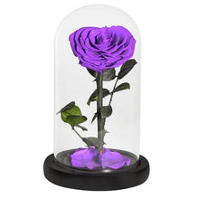 Load image into Gallery viewer, Heart Shaped Preserved Rose in Glass Dome