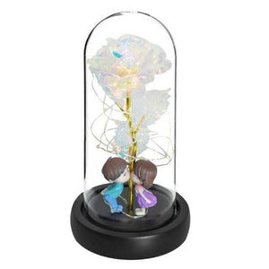 Enchanted Galaxy Rose In Glass Dome