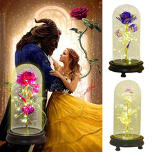 Load image into Gallery viewer, Gold Foil Flowers In Glass Dome