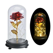 Load image into Gallery viewer, Gold Foil Flowers In Glass Dome