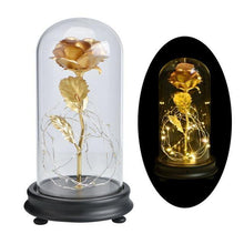 Load image into Gallery viewer, Gold Foil Flowers In Glass Dome