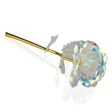 Load image into Gallery viewer, Gold Foil Home Decor LED Flowers In Glass Dome - Galaxy Rose