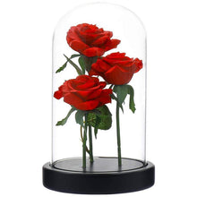 Load image into Gallery viewer, LED Enchanted Rose In Glass Dome