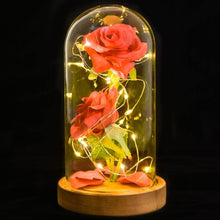 Load image into Gallery viewer, LED Enchanted Rose In Glass Dome