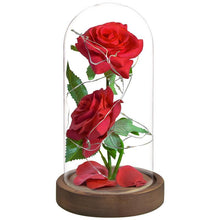 Load image into Gallery viewer, LED Enchanted Rose In Glass Dome