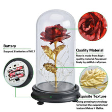 Load image into Gallery viewer, Gold Foil Flowers In Glass Dome