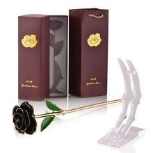 Load image into Gallery viewer, 24k Gold Dipped Rose Flowers with Stand (Ships From USA)
