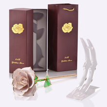 Load image into Gallery viewer, 24k Gold Dipped Rose Flowers with Stand (Ships From USA)
