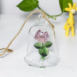Crystal Flower Figurine Ornament 