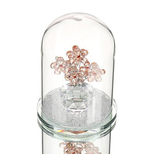 Enchanted Crystal Flowers in Terrarium Pendant