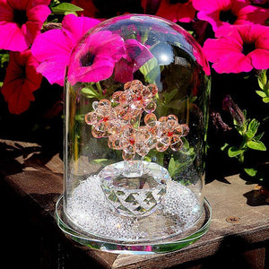 Enchanted Crystal Flowers in Terrarium Pendant