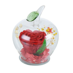 Flower In Apple-Shaped Glass Dome