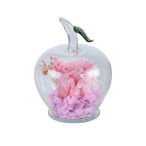 Flower In Apple-Shaped Glass Dome