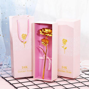 24K Gold Plated Foil Rose With Box