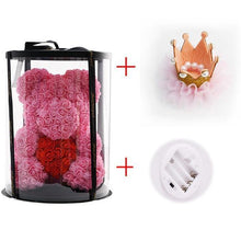 Load image into Gallery viewer, Artificial Rose Teddy Bear In Round Box
