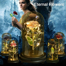 Load image into Gallery viewer, 24K Gold Rose in Glass Dome
