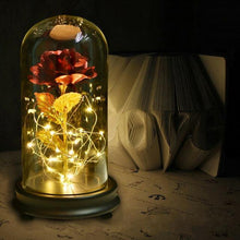 Load image into Gallery viewer, Beauty &amp; The Beast Gold Foil Rose
