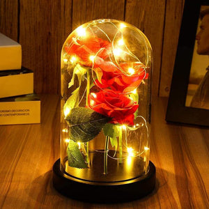 LED Enchanted Rose In Glass Dome