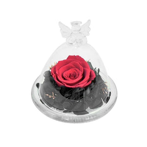 Everlasting Eternal Rose In Angel Glass Cover - Galaxy Rose