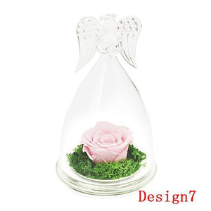 Everlasting Eternal Rose In Angel Glass Cover - Galaxy Rose