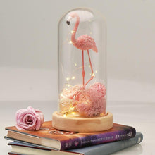 Load image into Gallery viewer, Lighted  Pink Flamingo Eternal Rose
