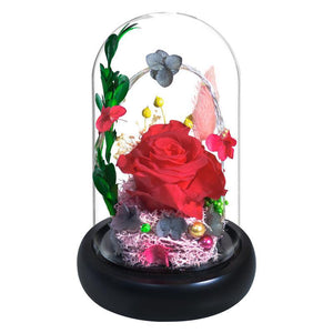Preserved Galaxy Rose In Glass Dome