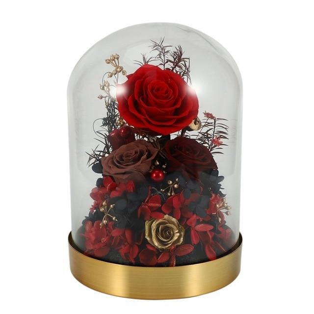 Attractive Enchanted Rose in Glass Dome