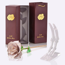 Load image into Gallery viewer, 24k Gold Dipped Rose Flowers with Stand (Ships From USA)
