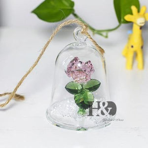 Crystal Flower Figurine Ornament 